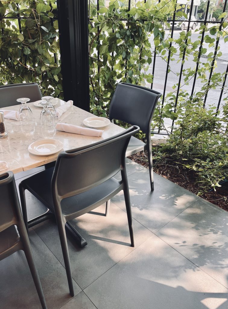 Leméac Terrasse furnished by Espace Cabdéco, Pedrali.