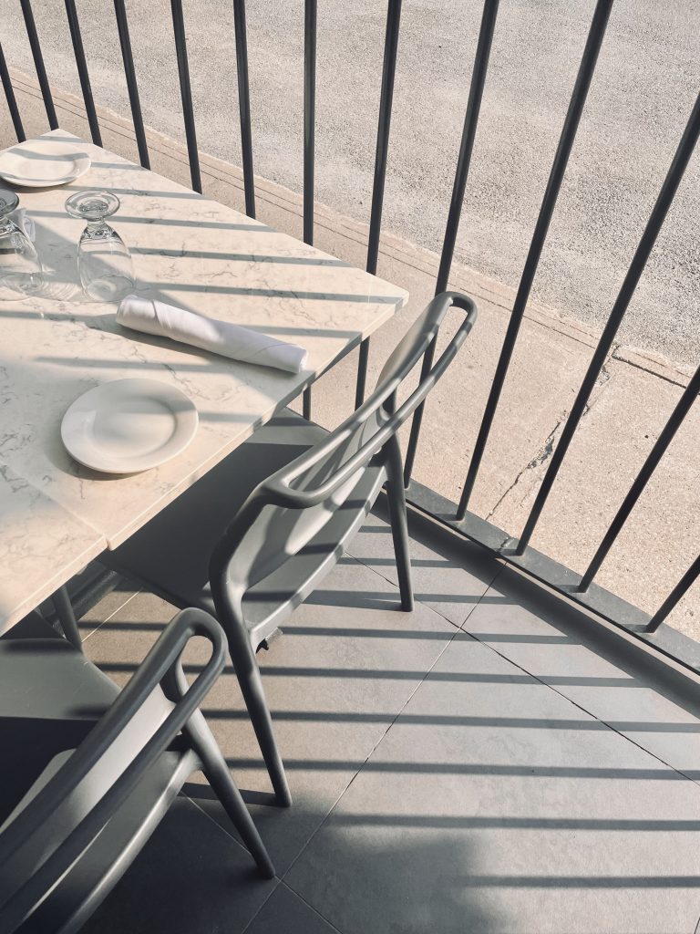 Leméac Terrasse furnished by Espace Cabdéco, Pedrali.
